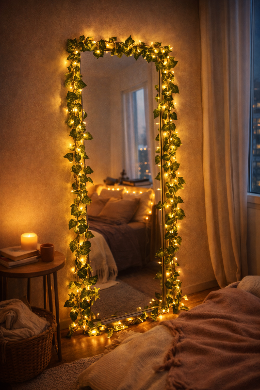 Money Plant LED Vine Garland Lights – Aesthetic Room Wall Decor