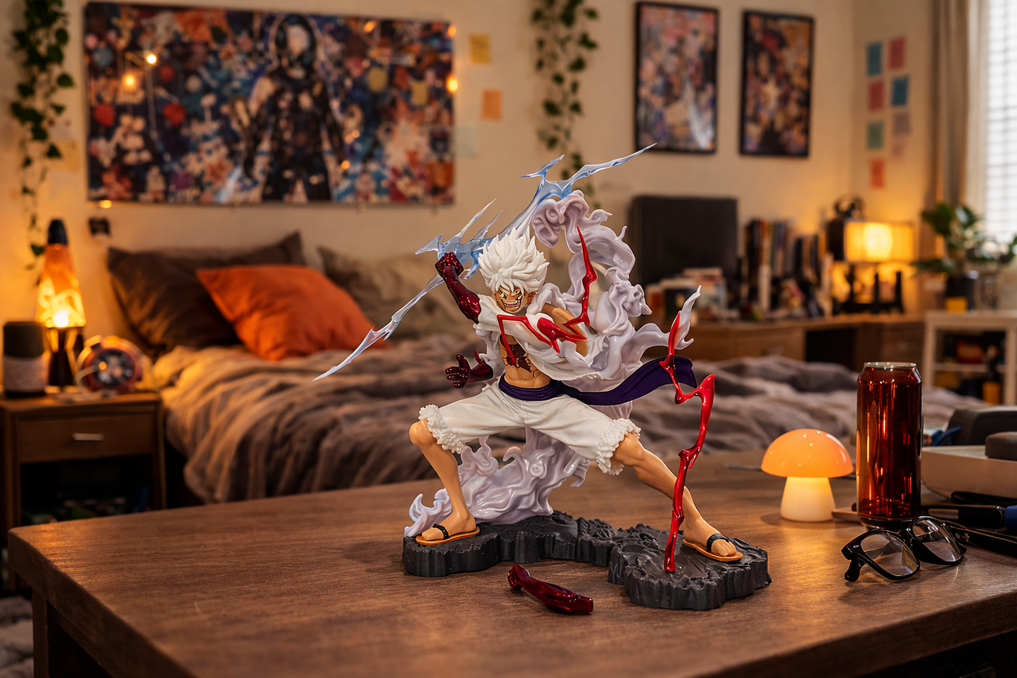 Gear 5 Luffy Action Figure – 21cm Anime Collectible with Display Box