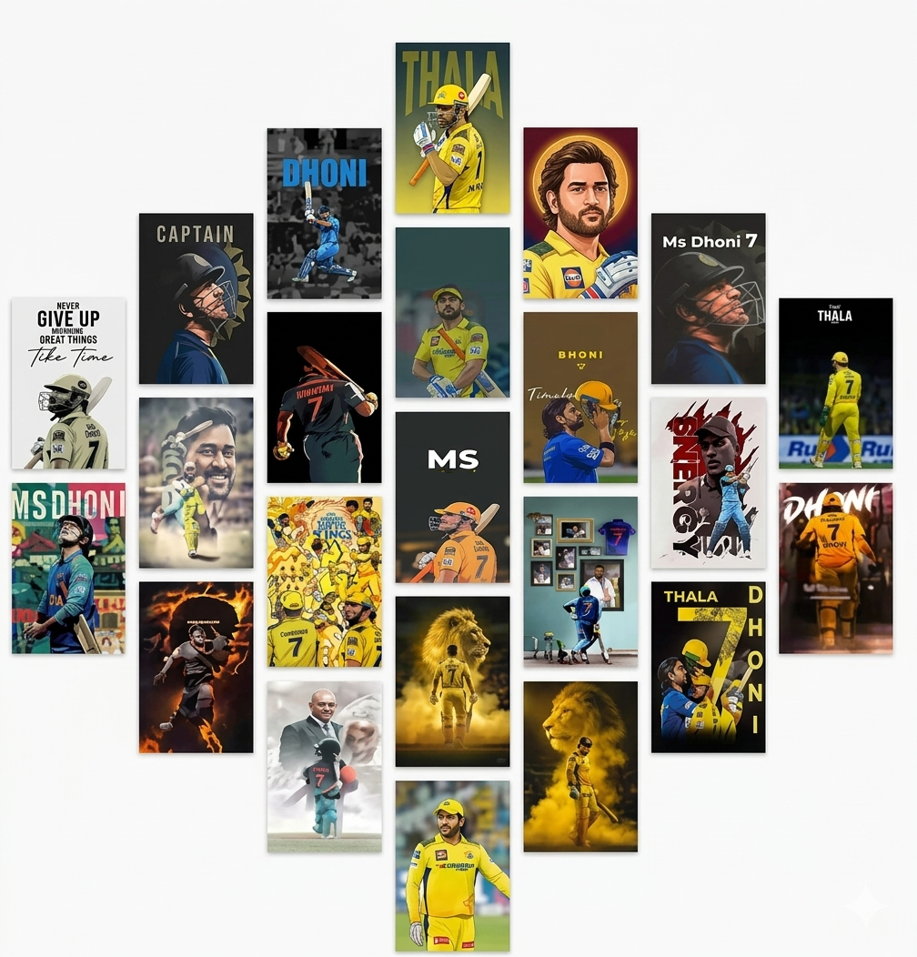 Cricket Aesthetic Wall Posters – Cricket Fan Room Decor (Multiple Sizes & Packs)
