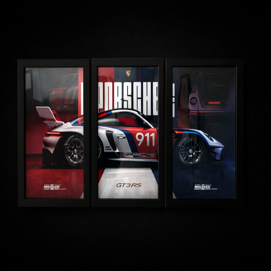 Sports Car Multi-Panel Wall Art – Automotive Framed Poster Set for Room Decor (Multiple Designs Available)
