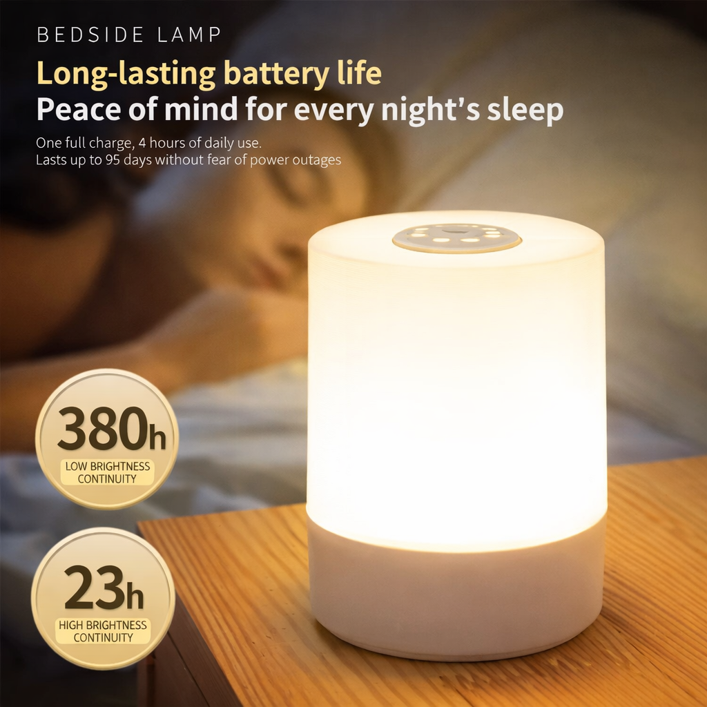 Minimal Touch Control LED Lamp – Ambient Bedside Lighting