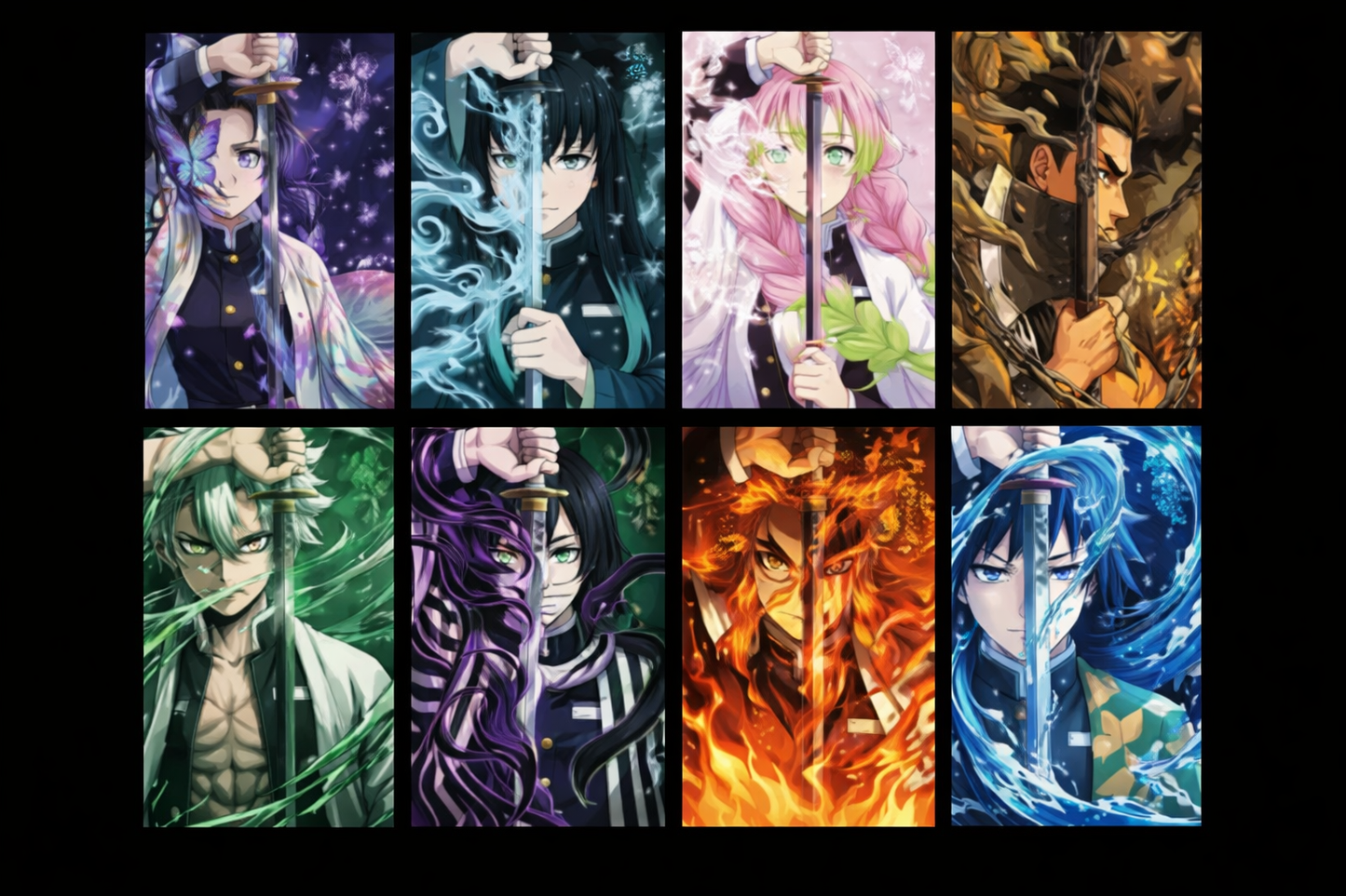 Demon Slayer Anime Wall Posters – Kimetsu no Yaiba Room Decor (Multiple Packs)