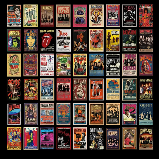 Vintage Aesthetic Wall Collage Posters – Retro Room Decor