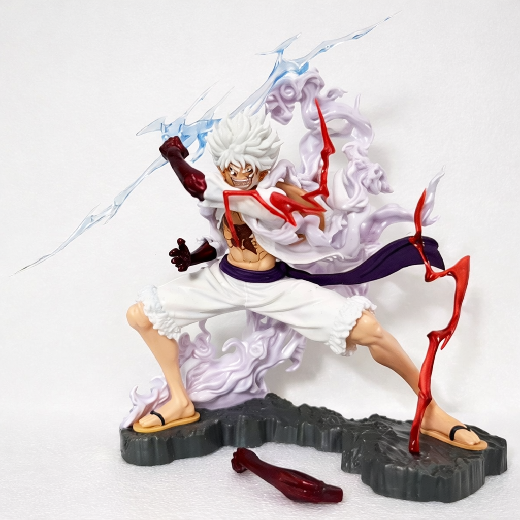 Gear 5 Luffy Action Figure – 21cm Anime Collectible with Display Box